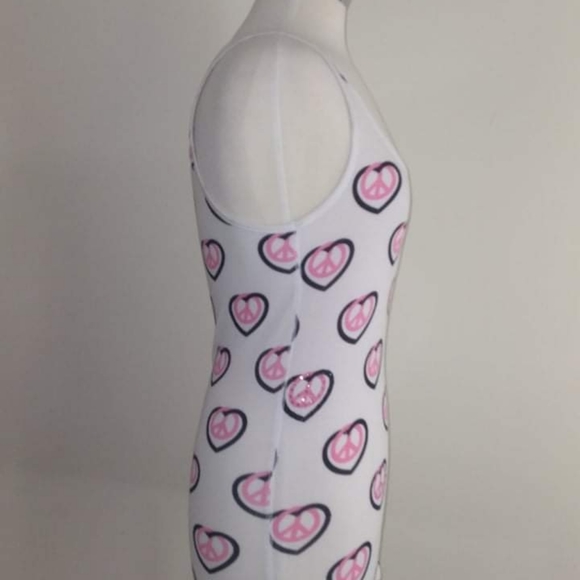 VS Pink Heart and Peace Tank, Size Medium - Picture 3 of 5